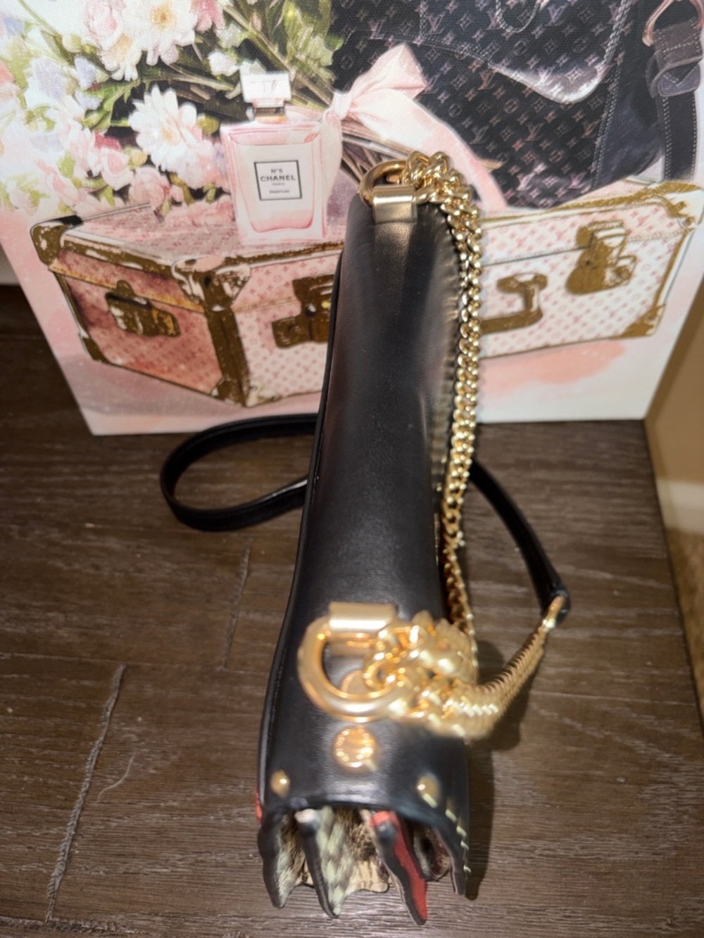 Coach Klare EUC Crossbody bag in Signature Canvas and snake pattern trim & Dusty - Picture 6 of 6